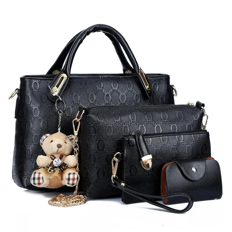 Women's 4 Set  Pu Leather Handbags