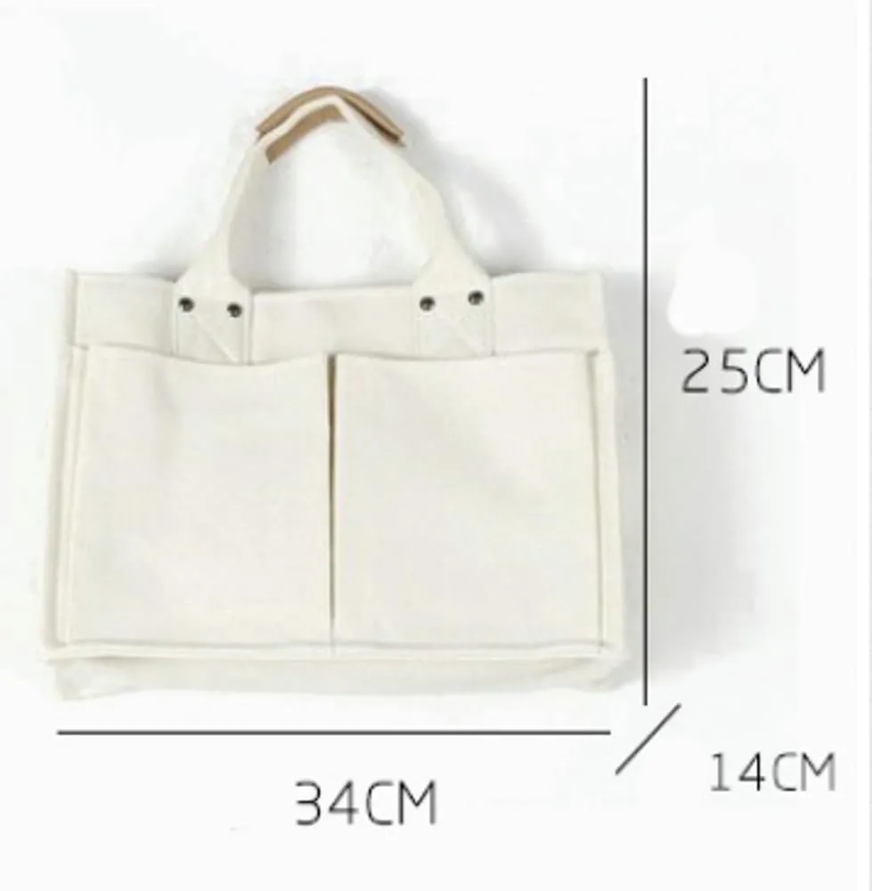 Women's Casual Canvas Shoulder Crossbody Bag Multi Pockets Large Totes Messenger Handbag Top Handle Bag Purse