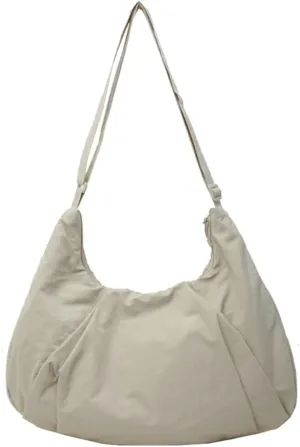Womens Casual Nylon Shoulder Bag Large Canvas Crossbody Bag Totes Dumpling Handbag Top Handle Purse Work