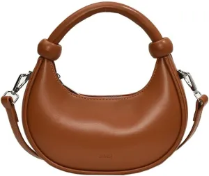 Women's Cute Y2k Style Crescent Shoulder & Crossbody Dumpling Totes Handbag Vegan Leather Clutch Satchel