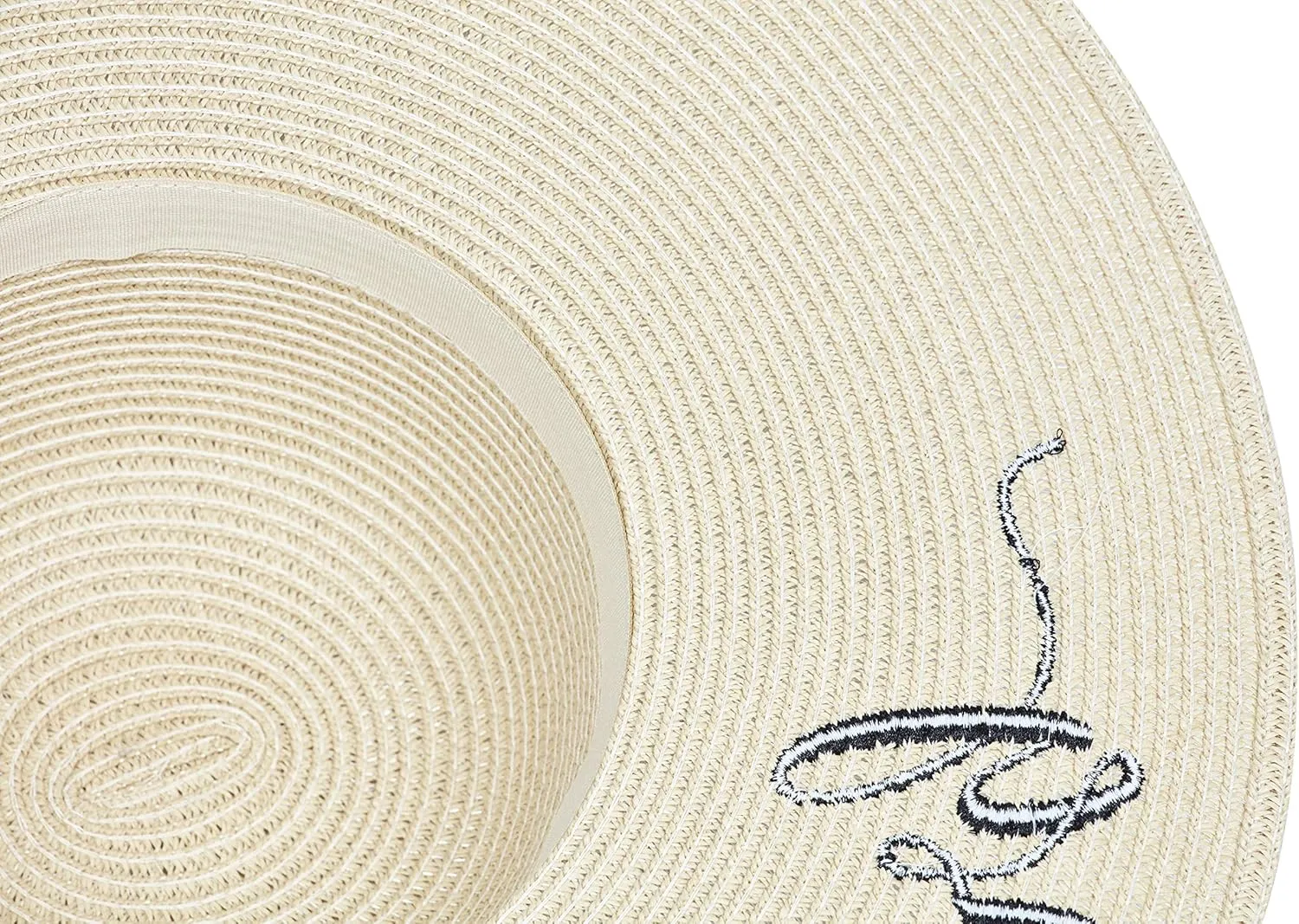Womens Embroidered Straw Sun Hat Bridal Shower Gift Bachelorette Honeymoon