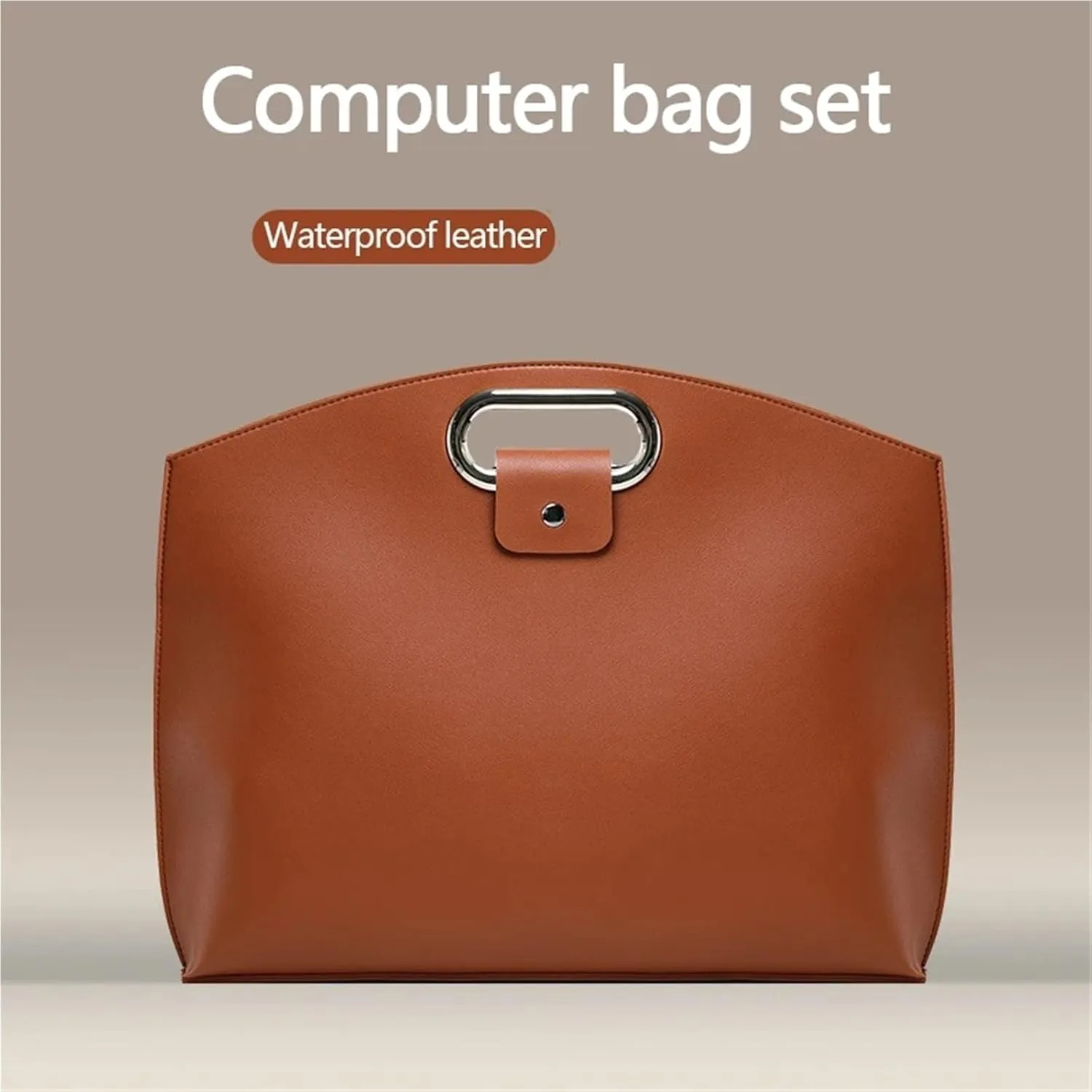 Women's Laptop Bag Leather Work Tote Bag Laptop Bag Waterproof Business Office Professional Large-capacity Work Commute Bag