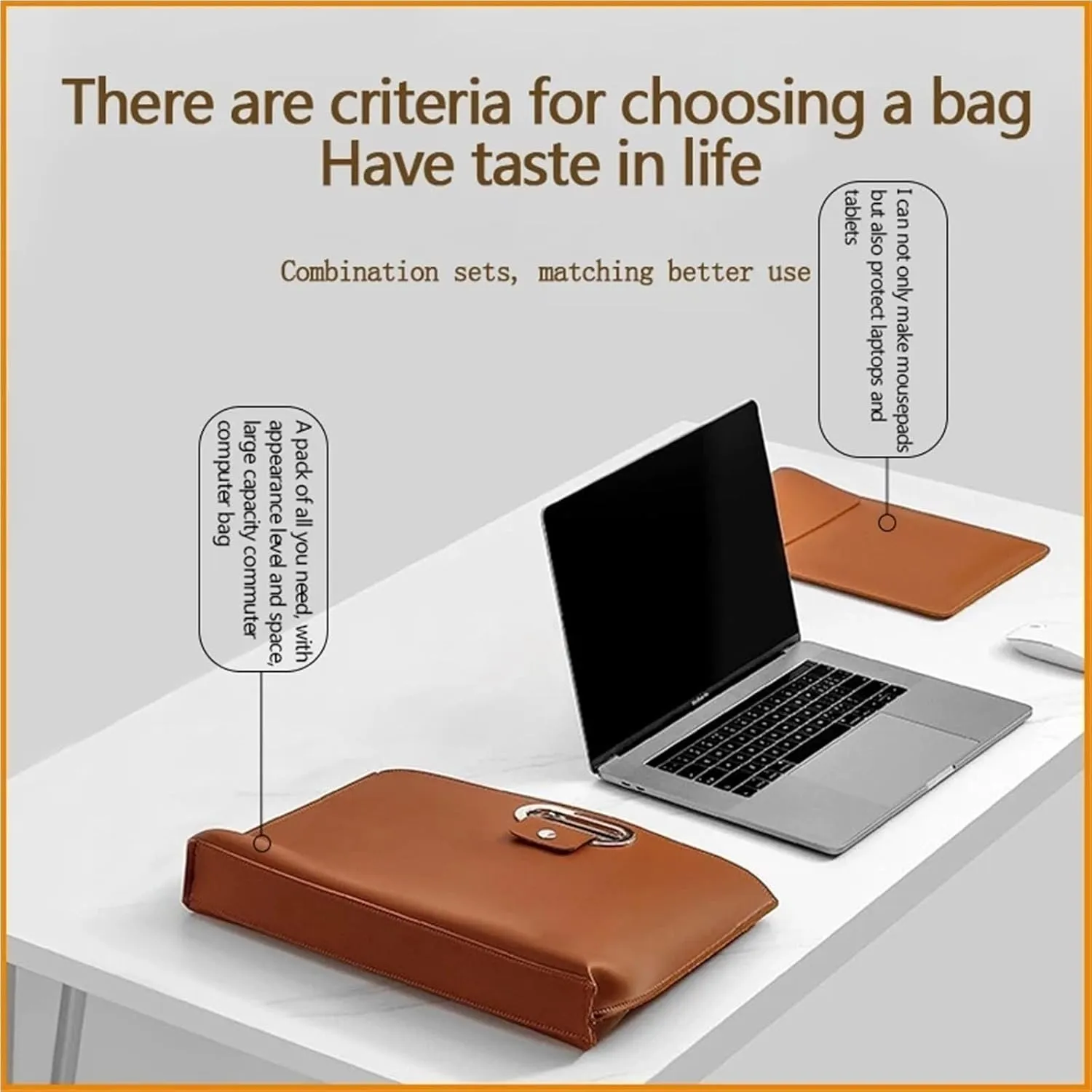 Women's Laptop Bag Leather Work Tote Bag Laptop Bag Waterproof Business Office Professional Large-capacity Work Commute Bag