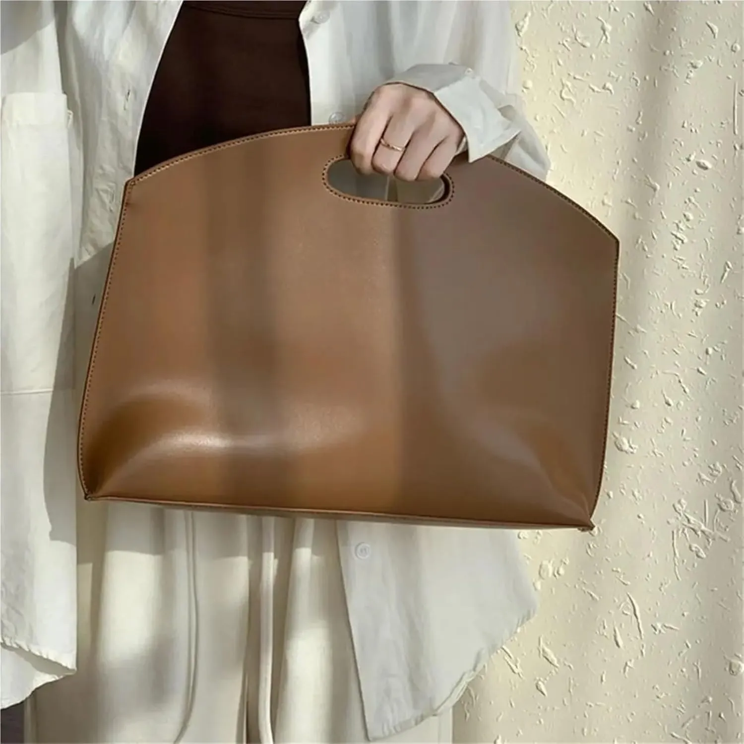 Women's Laptop Bag Leather Work Tote Bag Laptop Bag Waterproof Business Office Professional Large Capacity Work Commute