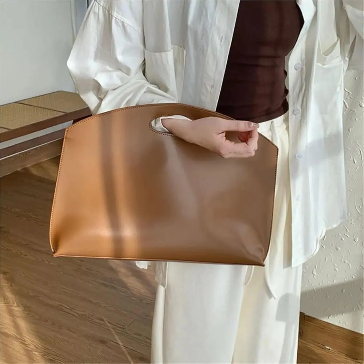 Women's Laptop Bag Leather Work Tote Bag Laptop Bag Waterproof Business Office Professional Large Capacity Work Commute