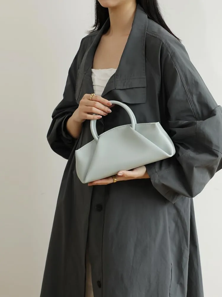 Women's Retro Leather Leisure Clutch Crumple Handbag Box Bag Pillow Cloud Bag Totes Shoulder Top Handle Versatile Casual