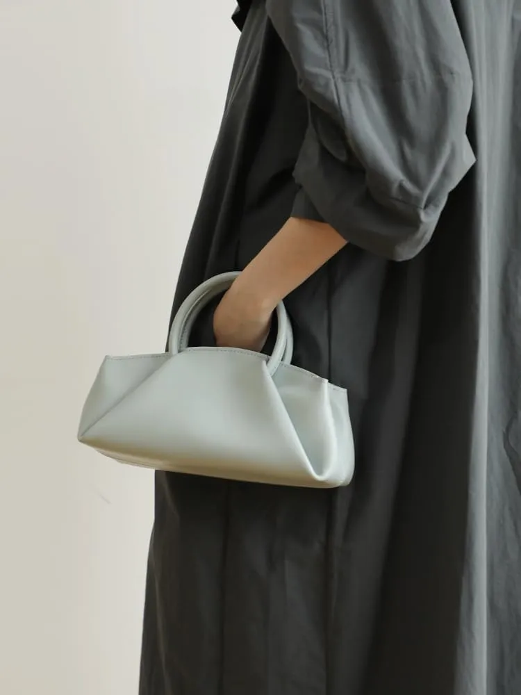 Women's Retro Leather Leisure Clutch Crumple Handbag Box Bag Pillow Cloud Bag Totes Shoulder Top Handle Versatile Casual