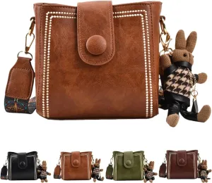 Womens Retro Water Bucket Bag,Fashion Vintage Shoulder Bag,Large Capacity Crossbody Bags with Adjustable Wider Strap