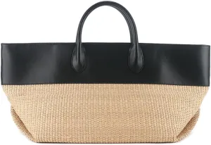 Women's Straw Handbag Large Capacity Summer Color-blocked Chic Stylish Raffia Grass Totes Hand-woven Commuting Beach