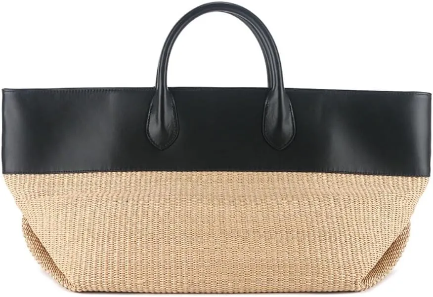 Women's Straw Handbag Large Capacity Summer Color-blocked Chic Stylish Raffia Grass Totes Hand-woven Commuting Beach