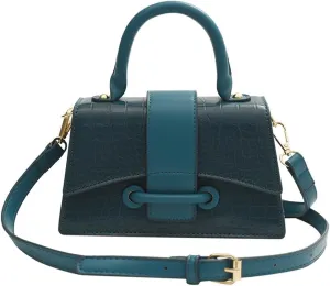 Womens Trendy Shoulder Crossbody Bags Y2k Small Square Totes PU Leather Purse Handbag Retro Crocodile Satchel Clutch