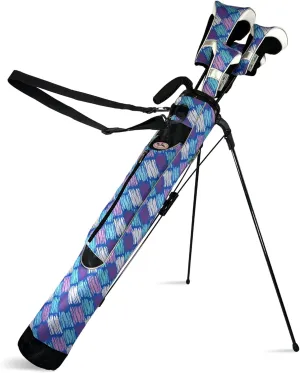 Women's Ultralight Sunday Golf Bag | Taboo Fashions Stand Bag | Range Bag, Par 3, Executive Course | Self Flexing Stand, Adjustable Strap (Posh)