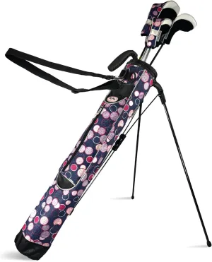 Women's Ultralight Sunday Golf Bag | Taboo Fashions Stand Bag | Range Bag, Par 3, Executive Course | Self Flexing Stand, Adjustable Strap