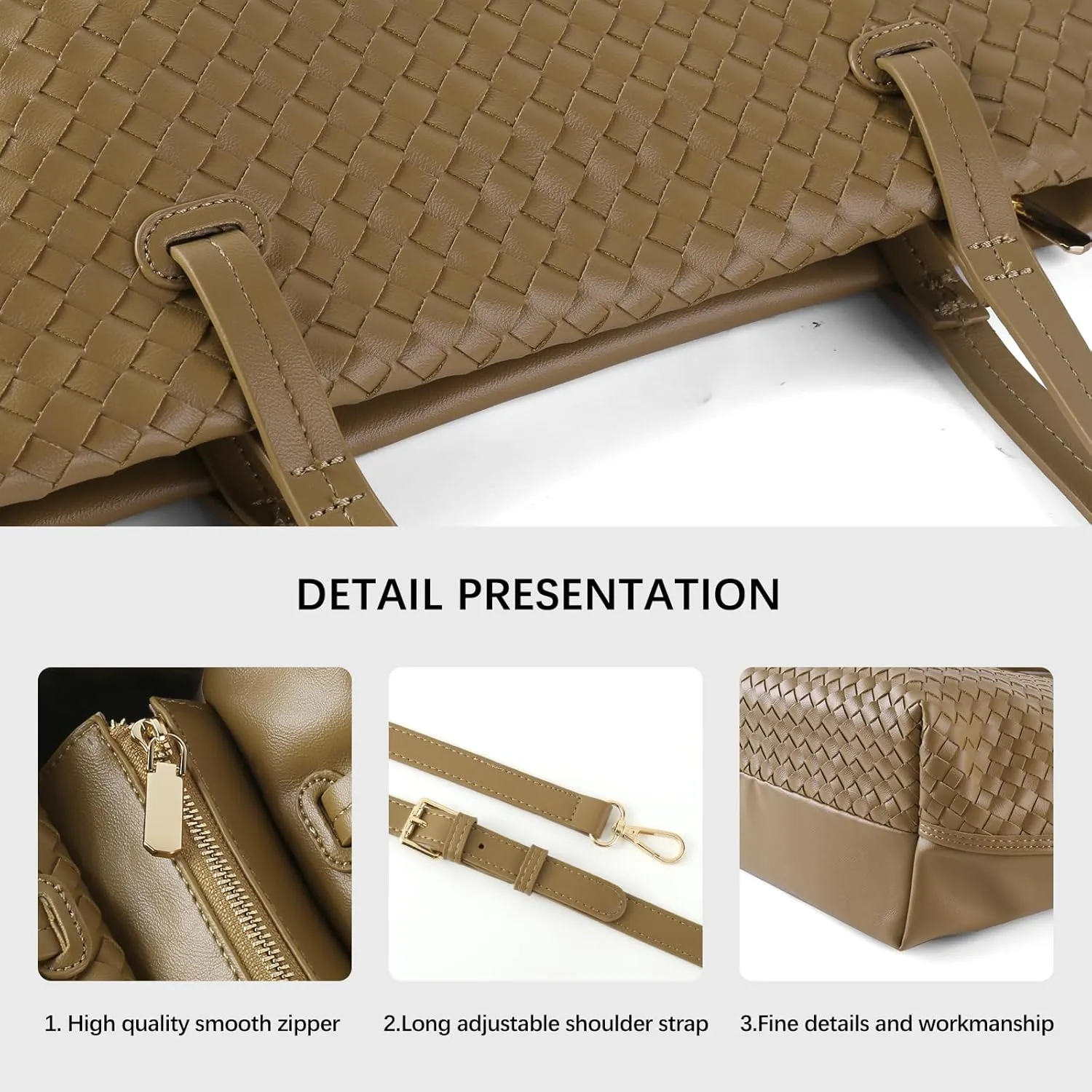 Woven Tote Bag Womens Purse Vegan Leather Shoulder Handbags Fashion Summer Beach Totes Bags