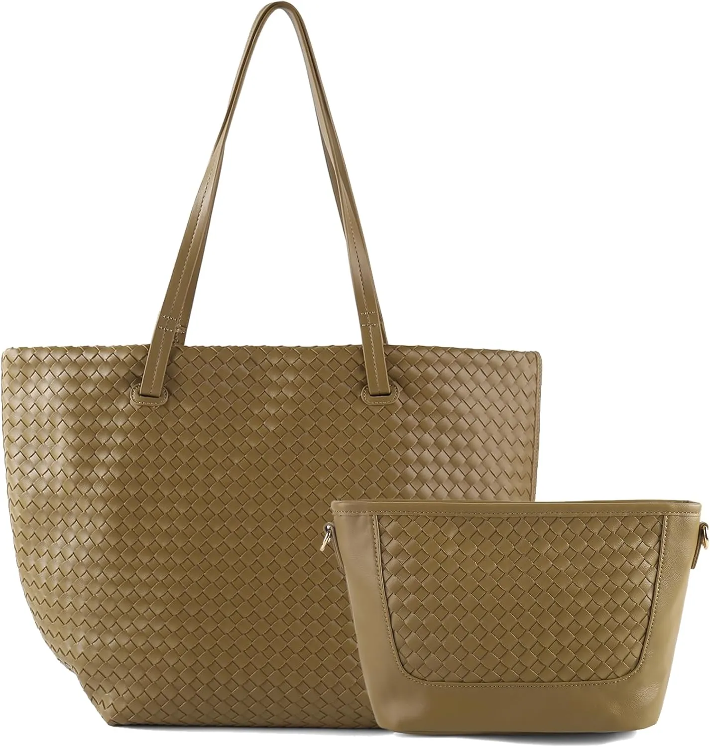 Woven Tote Bag Womens Purse Vegan Leather Shoulder Handbags Fashion Summer Beach Totes Bags