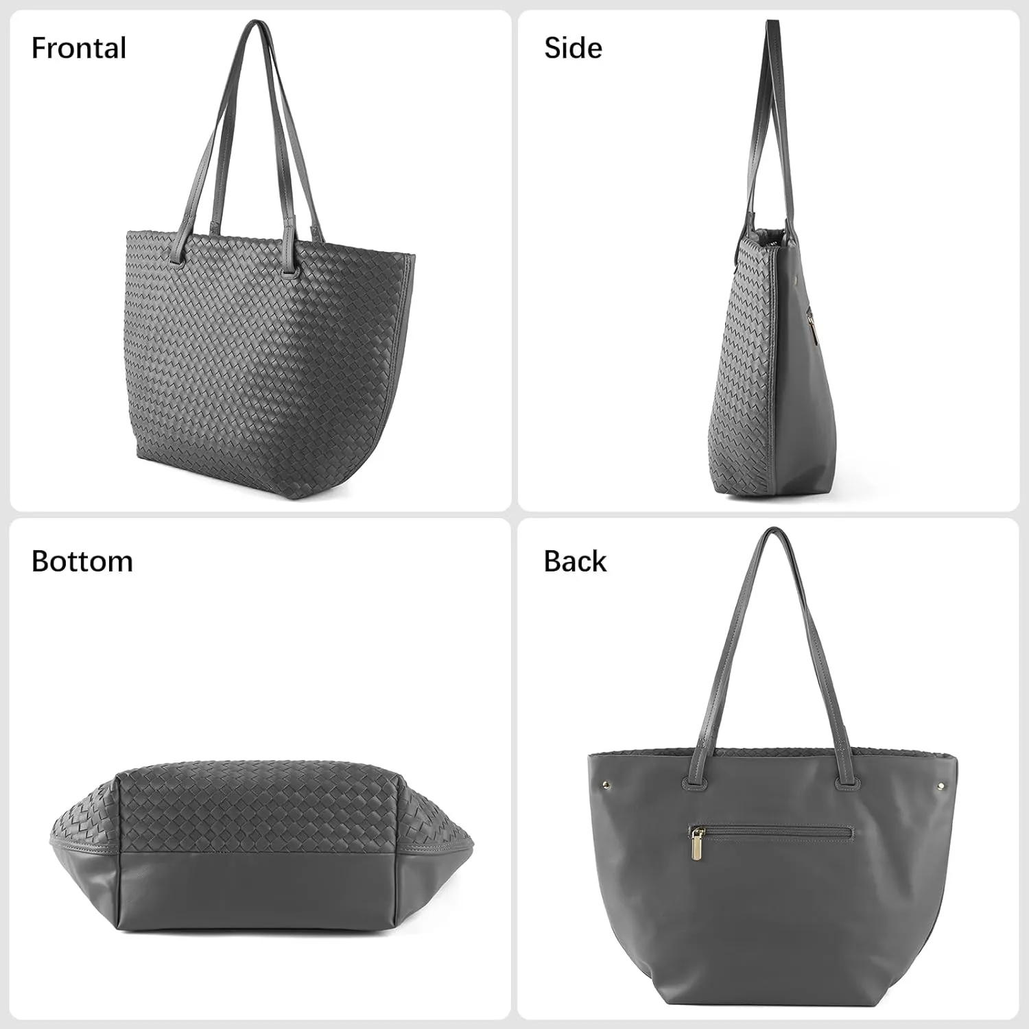 Woven Tote Bag Womens Purse Vegan Leather Shoulder Handbags Fashion Summer Beach Totes Bags
