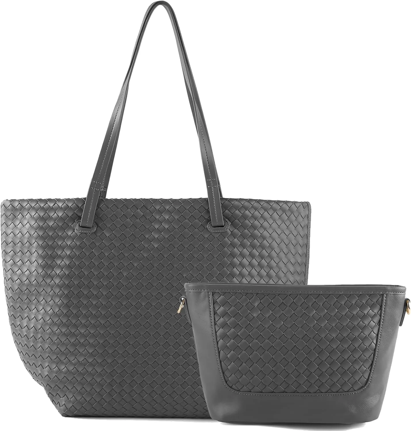 Woven Tote Bag Womens Purse Vegan Leather Shoulder Handbags Fashion Summer Beach Totes Bags