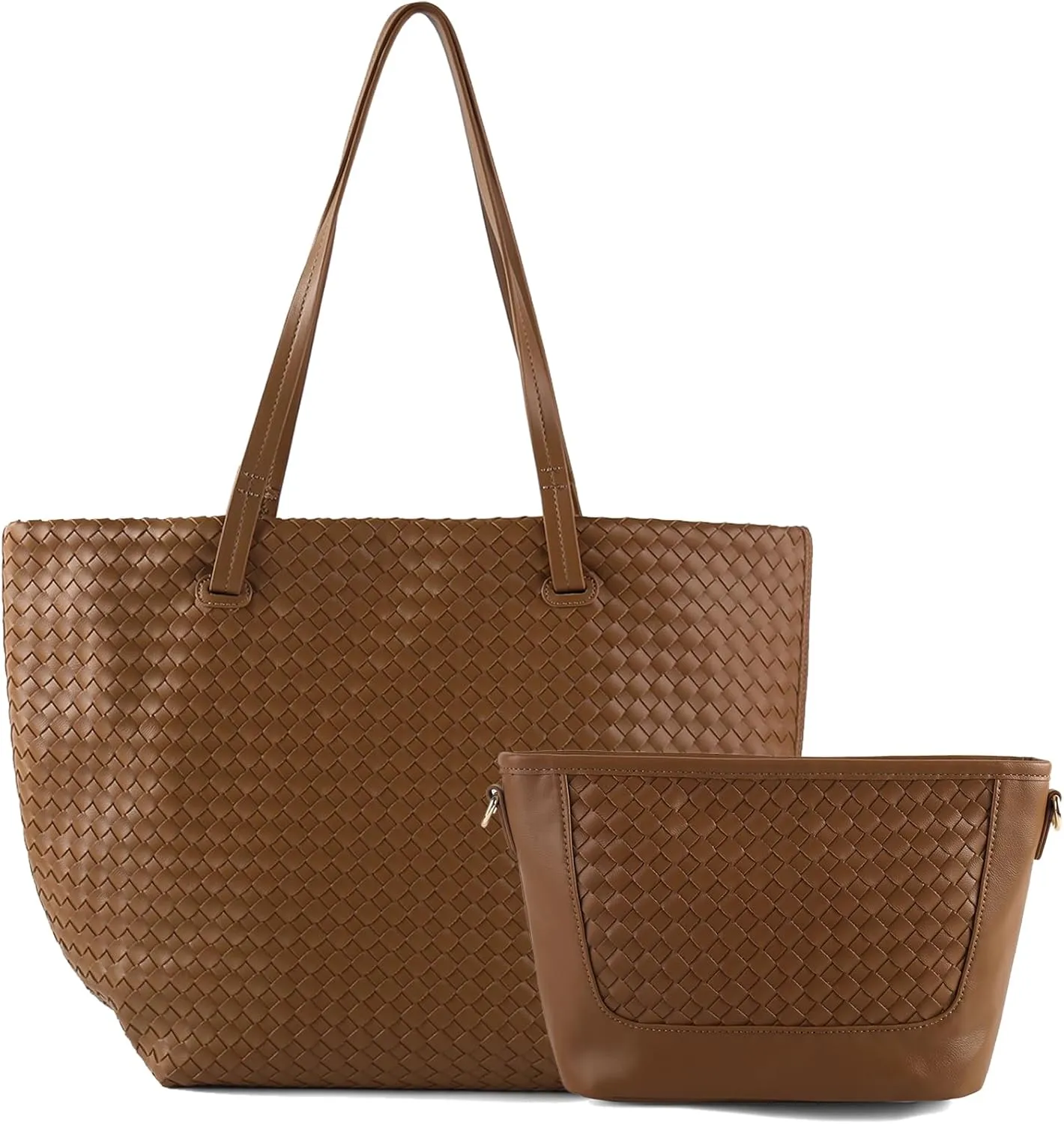 Woven Tote Bag Womens Purse Vegan Leather Shoulder Handbags Fashion Summer Beach Totes Bags