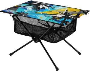 xigua Abstract Pattern Folding Camping Table,Portable Camp Table with Carry Bag Beach Table Folding Table for Picnic, Camp,Party,Travel61
