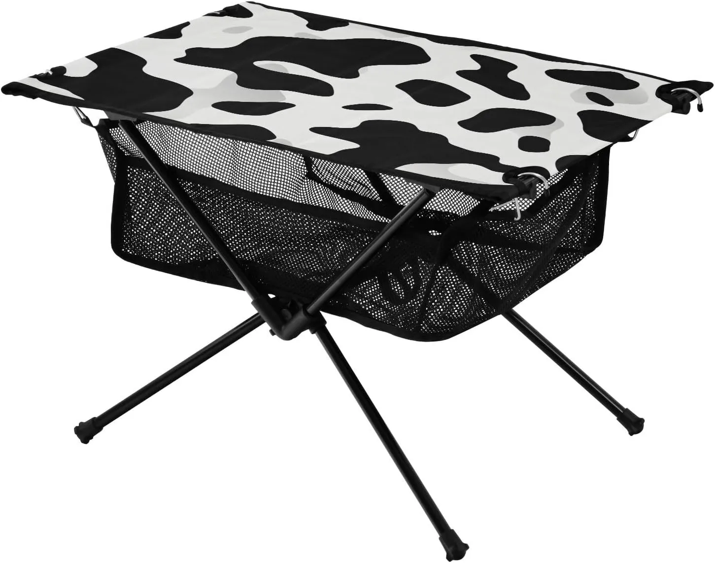 xigua Cow Print Folding Camping Table,Portable Camp Table with Carry Bag Beach Table Folding Table for Picnic, Camp,Party,Travel255