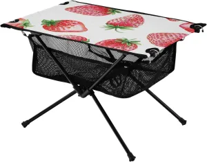 xigua Delicious Strawberries Folding Camping Table,Portable Camp Table with Carry Bag Beach Table Folding Table for Picnic, Camp,Party,Travel148
