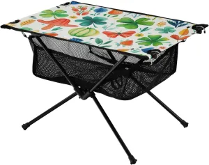 xigua Happy St. Patrick's Day Folding Camping Table,Portable Camp Table with Carry Bag Beach Table Folding Table for Picnic, Camp,Party,Travel43