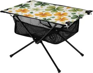 xigua St. Patrick's Lucky Grass Folding Camping Table,Portable Camp Table with Carry Bag Beach Table Folding Table for Picnic, Camp,Party,Travel23