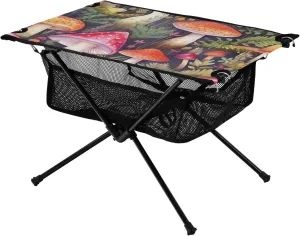 xigua Watercolor Mushroom Folding Camping Table,Portable Camp Table with Carry Bag Beach Table Folding Table for Picnic, Camp,Party,Travel158