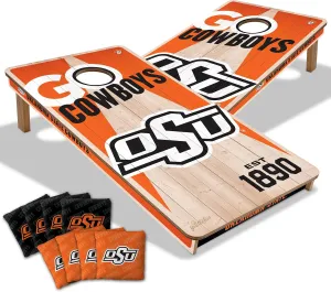 YouTheFan NCAA 2’ x 4’ Professional Wood Cornhole Game with Logo Bags