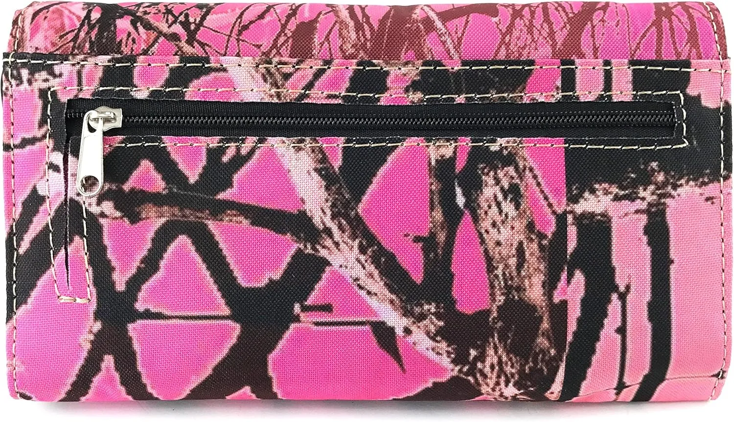 Zelris Camouflage Shine Glow Cross Wings Women Crossbody Trifold Wallet