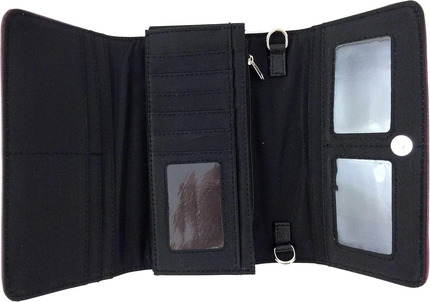 Zelris Spring Bloom Western Concho Women Crossbody Wrist Trifold Wallet