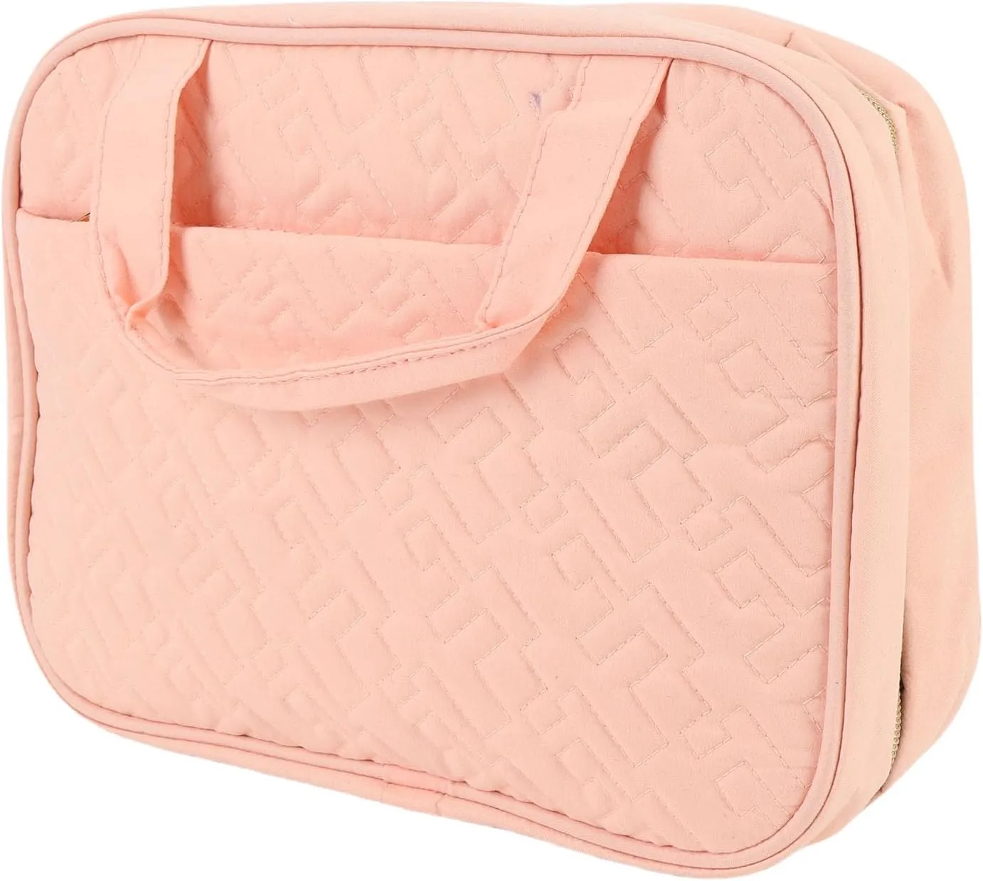 ZJchao Travel Toiletry Bag, Travel Size Toiletries Makeup Bag, Portable Makeup Cosmetic Organizer with Hanging Hook and Partitioned Design for Shampoo Conditioner Brush Set (Pink)