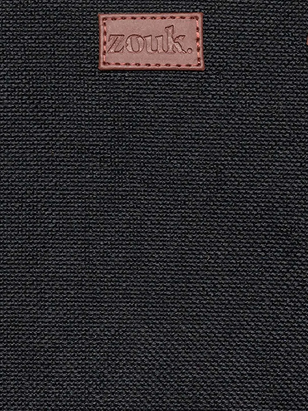 ZOUK Black Solid Vegan Leather Sustainable Laptop Bag