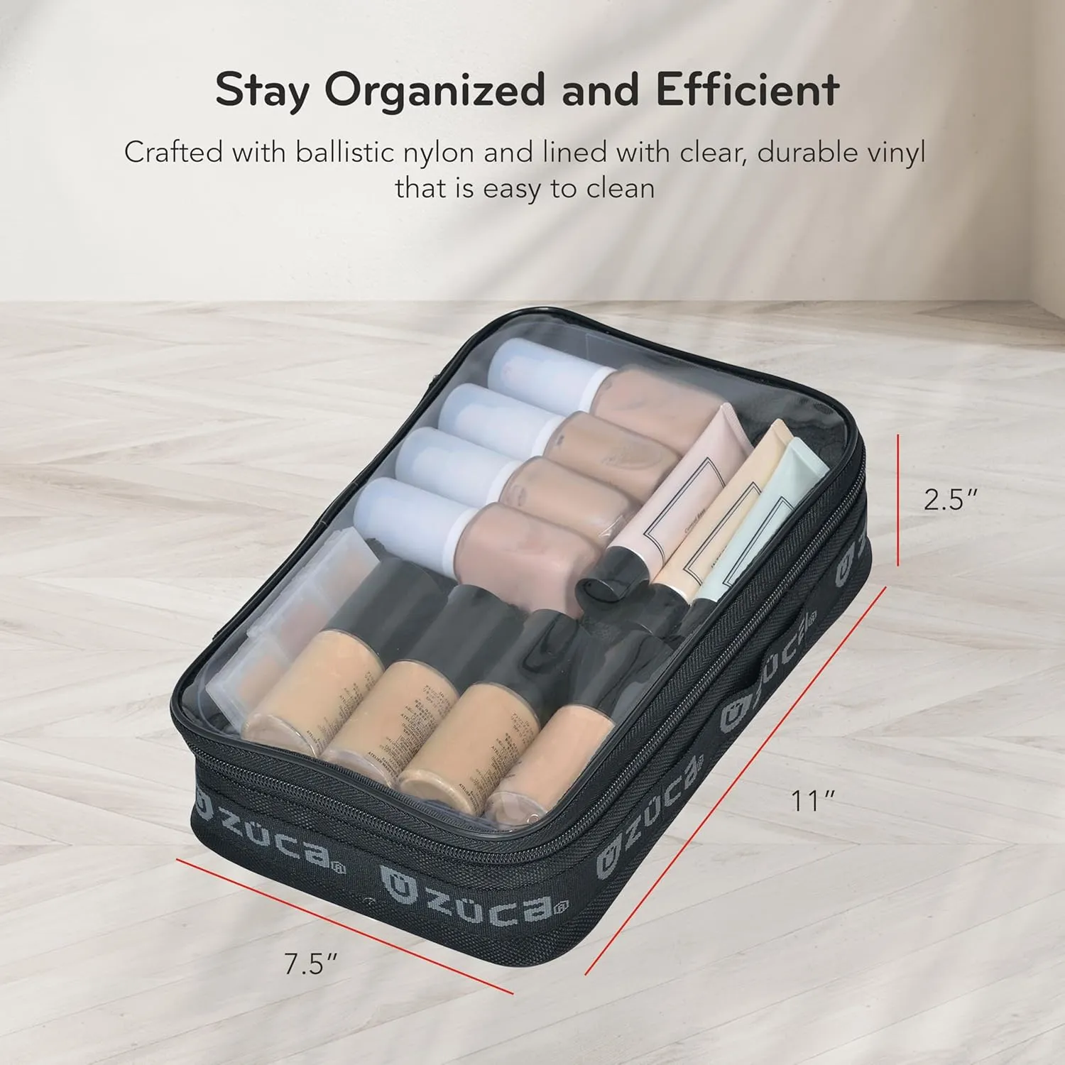 ZUCA Pro & Sport Bag Accessory: Extra-Large Utility MakeUp Pouch - Durable, Spacious Cosmetic Storage Solution For Travel & Professional Use
